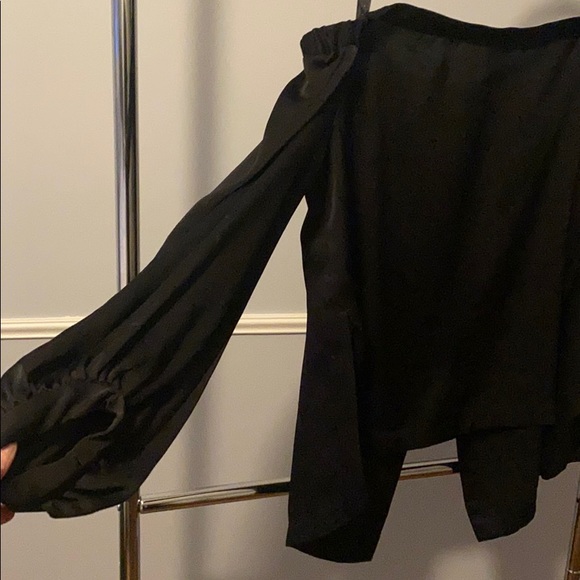 BCGB off-shoulder black iridescent blouse - Picture 3 of 3